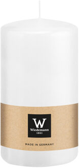 Cilinderkaars/stompkaars - wit - 12 x 6 cm - 33 branduren