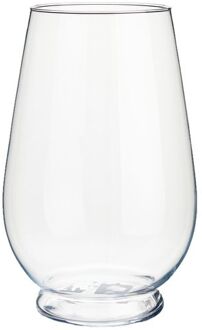 Cilindervaas/bloemenvaas van glas 18 x 29 cm - Vazen Transparant