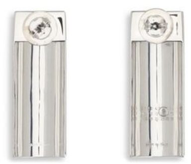 Cilindrische Minimalistische Oorbellen Zilver - One Size