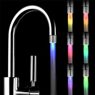 Cilindrische Regenboog Romantische 7 Kleur Voor Water Tap Change LED Light Douchekop Water Bad Thuis Badkamer Glow