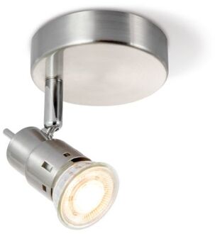Cilindro LED Opbouwspot 9,5 cm - Mat staal Zilver