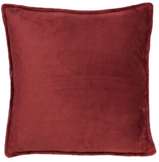 CILLY - Kussenhoes fleece 45x45 cm - Merlot - rood