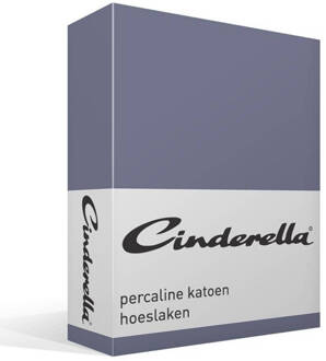 Cinderella Basic Katoen Hoeslaken 180 x 200 cm Blauw