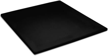 Cinderella Basic Percaline Katoen Topper Hoeslaken - 100% Percaline Katoen - 1-persoons (90x200 Cm) - Black Zwart