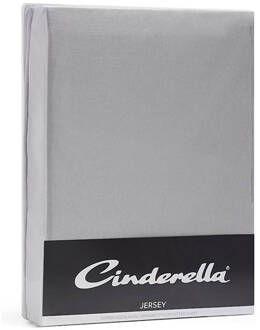 Cinderella Jersey Topper Hoeslaken - 100% Gebreide Jersey Katoen - 1-persoons (80/90x200/210 Cm) - Light Grey Grijs