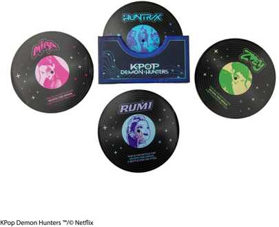 Cinereplicas KPop Demon Hunters Set of 4 Coasters Hunters & Demons Soundtrack