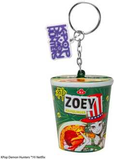 Cinereplicas KPop Demon Hunters Squishy Keychain Zoey Hamburger Noodles
