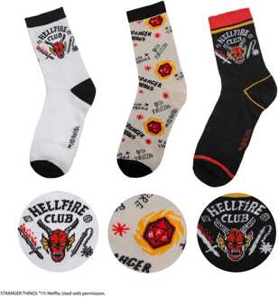 Cinereplicas Stranger Things: Hellfire Club Set of 3 Socks