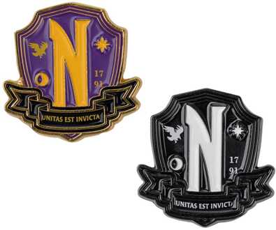 Cinereplicas Wednesday Pins 2-Pack Nevermore Academy