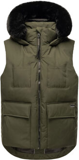 Cinnamon Bunny wintervest voor dames - warm en stijlvol Groen - L