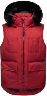Cinnamon Bunny wintervest voor dames - warm en stijlvol Rood - XL