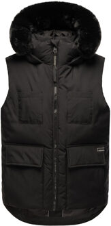 Cinnamon Bunny wintervest voor dames - warm en stijlvol Zwart - L