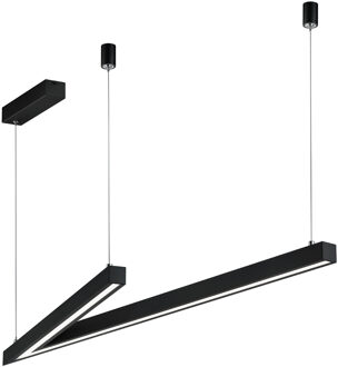 CINQUE LED Hanglamp - Cinque Cicanto - 1 Lichtpunt van 44 Watt - Dimbaar - Aanpasbare Lichtkleur - Hoogte Aanpasbaar - Mat Zwart - Metaal Zeer Warm Wit;Warm wit;Natuurlijk wit