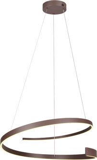 CINQUE LED Hanglamp - Cinque Cinardi - 1 Lichtpunt van 50 Watt - Dimbaar - Aanpasbare Lichtkleur - Hoogte Aanpasbaar - Donkerbruin - Metaal Zeer Warm Wit;Warm wit;Natuurlijk wit