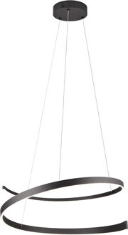 CINQUE LED Hanglamp - Cinque Cinardi - 1 Lichtpunt van 50 Watt - Dimbaar - Aanpasbare Lichtkleur - Hoogte Aanpasbaar - Mat Zwart - Metaal Zeer Warm Wit;Warm wit;Natuurlijk wit