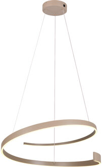 CINQUE LED Hanglamp - Cinque Cinardi -1 Lichtpunt van 50 Watt - Dimbaar - Aanpasbare Lichtkleur - Taupe - Metaal Zeer Warm Wit;Warm wit;Natuurlijk wit