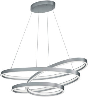 CINQUE LED Hanglamp - Cinque Ciola - 1 Lichtpunt van 100 Watt - Dimbaar - Aanpasbare Lichtkleur - Mat Nikkel - Metaal Zeer Warm Wit;Warm wit;Natuurlijk wit