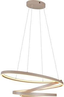 CINQUE LED Hanglamp - Cinque Ciola - 1 Lichtpunt van 100 Watt - Dimbaar - Aanpasbare Lichtkleur - Taupe - Metaal Zeer Warm Wit;Warm wit;Natuurlijk wit