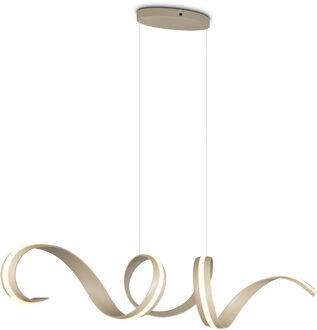 CINQUE LED Hanglamp - Cinque Cisenna - 1 Lichtpunt van 80 Watt - Dimbaar - Aanpasbare Lichtkleur - Hoogte Aanpasbaar - 150cm - Warm Beige - Metaal Zeer Warm Wit;Warm wit;Natuurlijk wit