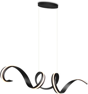 CINQUE LED Hanglamp - Cinque Cisenna - 1 Lichtpunt van 80 Watt - Dimbaar - Aanpasbare Lichtkleur - Hoogte Aanpasbaar - Mat Zwart - Metaal Zeer Warm Wit;Warm wit;Natuurlijk wit