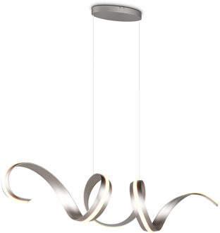 CINQUE LED Hanglamp - Cinque Cisenna - 1 Lichtpunt van 80 Watt - Rond - Dimbaar - Aanpasbare Lichtkleur - Hoogte Aanpasbaar - Mat Nikkel - Metaal Zeer Warm Wit;Warm wit;Natuurlijk wit