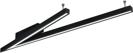 CINQUE LED Plafondlamp - Cinque Cicanto - 1 Lichtpunt van 44 Watt - Dimbaar - Aanpasbare Lichtkleur - Mat Zwart - Metaal Zeer Warm Wit;Warm wit;Natuurlijk wit