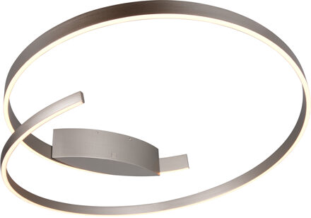 CINQUE LED Plafondlamp - Cinque Cinardi - 1 Lichtpunt van 48 Watt - Dimbaar - Aanpasbare Lichtkleur - Mat Nikkel - Metaal Zeer Warm Wit;Warm wit;Natuurlijk wit