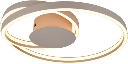 CINQUE LED Plafondlamp - Cinque Ciola - 1 Lichtpunt van 46 Watt - Dimbaar - Aanpasbare Lichtkleur - Taupe - Metaal Zeer Warm Wit;Warm wit;Natuurlijk wit