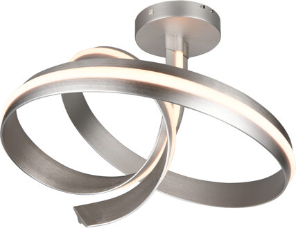 CINQUE LED Plafondlamp - Cinque Cisenna - 1 Lichtpunt van 46 Watt - Dimbaar - Aanpasbare Lichtkleur - Mat Nikkel - Metaal Zeer Warm Wit;Warm wit;Natuurlijk wit