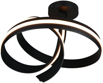 CINQUE LED Plafondlamp - Cinque Cisenna - 1 Lichtpunt van 46 Watt - Dimbaar - Aanpasbare Lichtkleur - Mat Zwart - Metaal Zeer Warm Wit;Warm wit;Natuurlijk wit