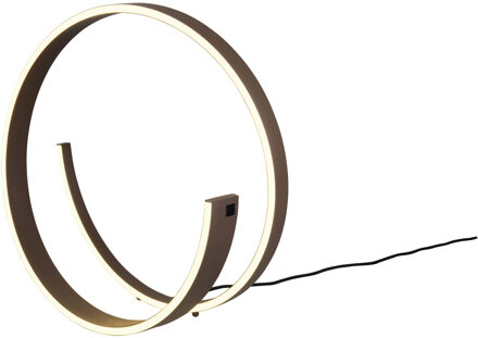 CINQUE LED Tafellamp - Cinque Cinardi - 1 Lichtpunt van 21 Watt - Dimbaar - Aanpasbare Lichtkleur - Snoerschakelaar - Donkerbruin - Metaal Zeer Warm Wit;Warm wit;Natuurlijk wit