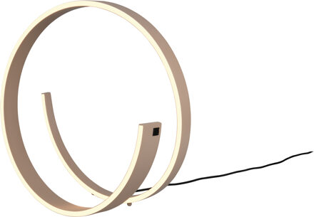 CINQUE LED Tafellamp - Cinque Cinardi - 1 Lichtpunt van 21 Watt - Dimbaar - Aanpasbare Lichtkleur - Snoerschakelaar - Taupe - Metaal Zeer Warm Wit;Warm wit;Natuurlijk wit