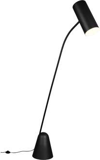 CINQUE LED Vloerlamp - Cinque Cialto - 1 Lichtpunt - E27-fitting - Voetschakelaar - Mat Zwart - Metaal