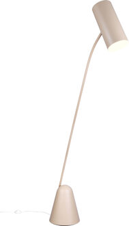 CINQUE LED Vloerlamp - Cinque Cialto - 1 Lichtpunt - E27-fitting - Voetschakelaar - Warm Beige - Metaal