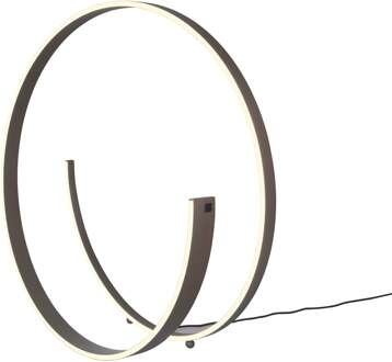 CINQUE LED Vloerlamp - Cinque Cinardi - 1 Lichtpunt van 42 Watt - Dimbaar - Aanpasbare Lichtkleur - Voetschakelaar - Donkerbruin - Metaal Zeer Warm Wit;Warm wit;Natuurlijk wit