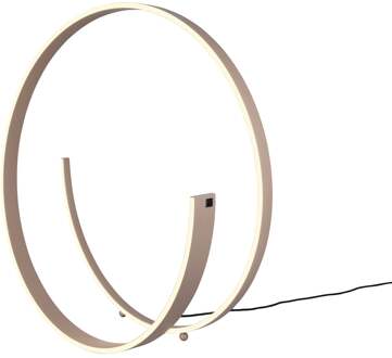 CINQUE LED Vloerlamp - Cinque Cinardi - 1 Lichtpunt van 42 Watt - Dimbaar - Aanpasbare Lichtkleur - Voetschakelaar - Taupe - Metaal Zeer Warm Wit;Warm wit;Natuurlijk wit