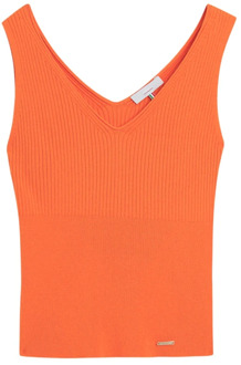 CINQUE V-neck Knitwear Cinque , Orange , Dames - L,M,S,Xs