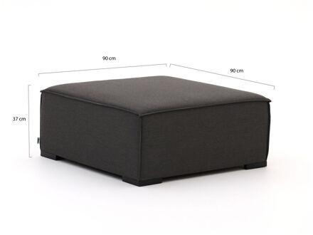 Cira lounge voetenbank 90x90cm - Laagste prijsgarantie! Zwart