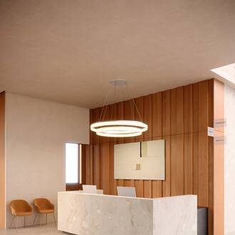 Circ LED hanglamp met 2 ringen, Ø100cm wit