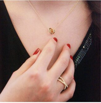 Circle Hoop Hangers - Oostenrijks kristal Wit & Goud