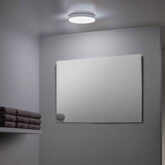 Circle LED plafondlamp van glas chroom, wit