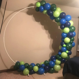 Circle Wedding Arch Flower Shelf Background Decoration Props Birthday Party Babyshower Balloon Iron Ring Stand Arch Frame