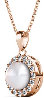 Circlet Parel Hangers - Roségoud en Kristal - One Size