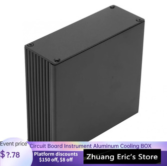 Circuit Board Instrument Aluminum Cooling Box DIY Electronic Project Enclosure Case 40*110*100mm for Heat-dissipating