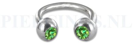 Circulair barbell 1.2 mm groen 6 mm