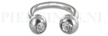 Circulair barbell 1.2 mm kristal 8 mm