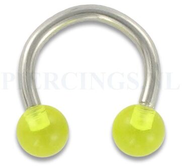 Circulair barbell 1.6 mm acryl geel