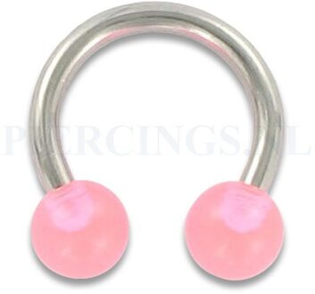 Circulair barbell 1.6 mm acryl roze