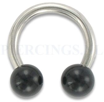 Circulair barbell 1.6 mm acryl zwart