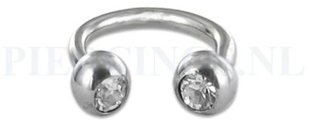Circulair barbell 1.6 mm kristal